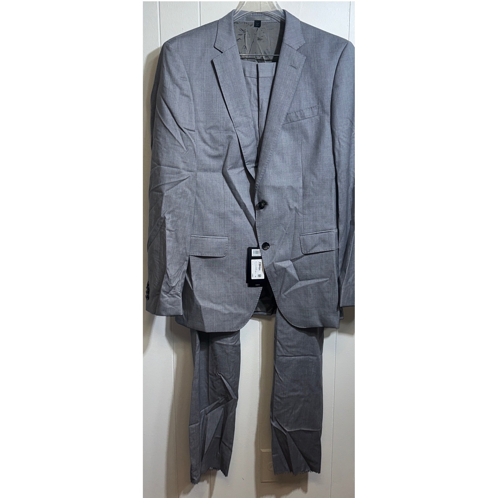 Hugo Boss Mens Huge6/Genius5 Slim Fit Suit Medium Grey 40l New $895